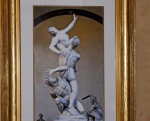 Gold Frame Statue in Florence, Italy 44x33 $5,000.